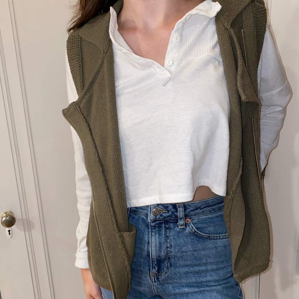 Vintage knit Olive Vest